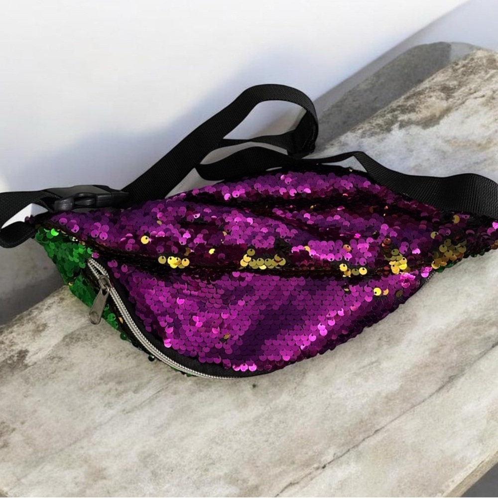 2 Mardi Sequin and Holographic Fanny Packs - Picture 5 of 11